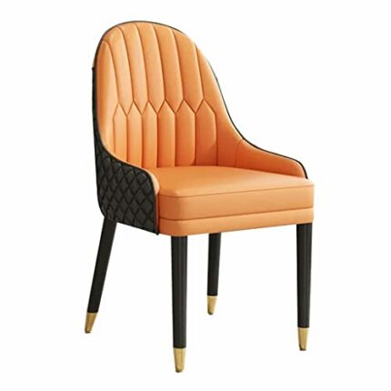 RILOOP Micro Fiber Leather Kitchen Dining Chairs with Ergonomic Armrests Backrest and Wood Leg for Home Commercial Restaurants Living Room Chairs