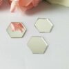 YongPan 24PCS DIY Hexagon Acrylic Mirror Sticker, Mirrored Sticker Decal,Adhesive Acrylic Mirror Tiles for Scrapbooking,Crafts Making and Home De