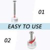 Toilet Seat Hinge Screw Anti Slip Toilet Lid Nut Screw Rustproof Toilet Seat Bolt for Toilet Covers