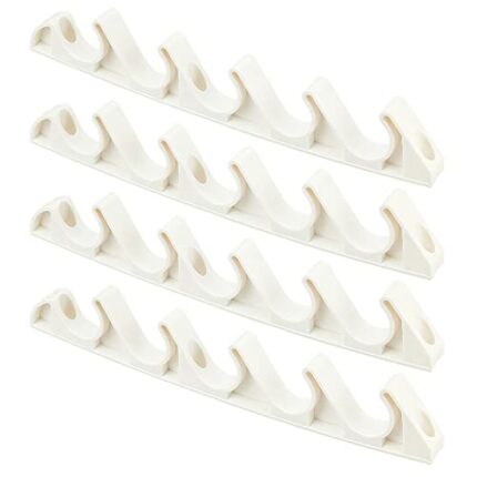 AHANDMAKER 4 Pcs Chaise Adjustment Brackets, 5 Position Back Support Adjuster for Outdoor Patio Lounge, Plastic Hook Hangers, Vertical Hook Rack