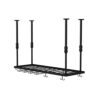 EMISOO Ceiling Wine Rack with Glass Holder, Hanging Wine Storage Display Racks Shelf Glass Rack Wine Bottle Holder for Under Cabinet, Kitchen, Ba