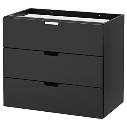 Ikea NORDLI modular chest of 3 drawers, 80x68 cm, anthracite