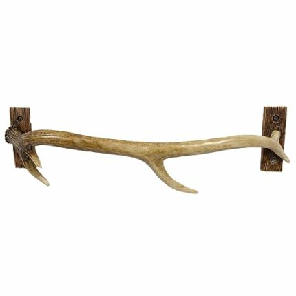 Towel Bar in Rustic Faux Antler Design - Wall Mounted Towel Holder for Cabin Lodge Decor