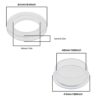 YINETTECH 4pcs Umbrella Hole Ring and Cap Set for Patio Table Glass Outdoors Deck Yard Outdoors Garden Shop Silicone Transparent Clear Standard S