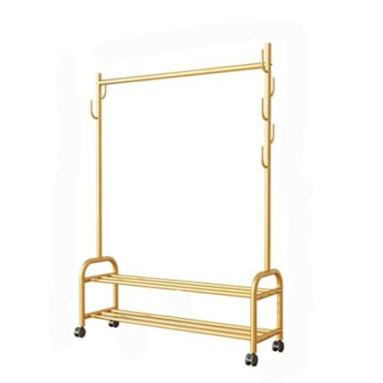 LUKEO Clothes Organizer Rack Bathroom Outdoor Standing Hanger Standing Furniture Bedroom Floor-to-ceiling Hanger (Color : D, Size : 100cm)