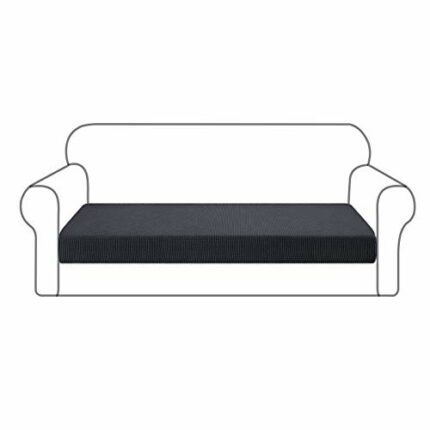 USUN Sofa Cushion Cover， Sofa Seat Cushion Slipcovers Protector for Living Room ，Durable Washable Sofa Cushion Furniture Protector with Elastic B
