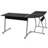 vidaXL Corner Desk Home Office Furniture Study Room Computer Writing Work Studying Table Workstation Writing Corner Desk L-Shaped Black