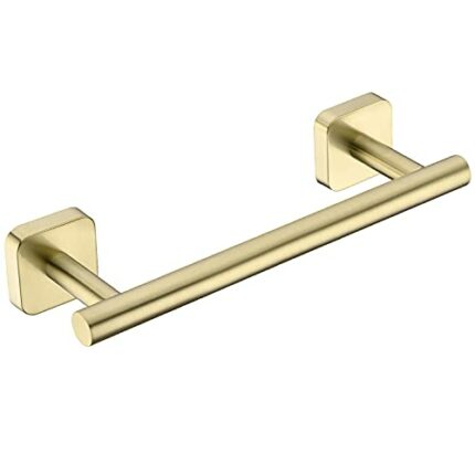 Bathroom Towel Bar in Brushed Gold, 16-Inch SUS304 Stainless Steel Bath Towel Rail, Rust Proof, Brushed Brass