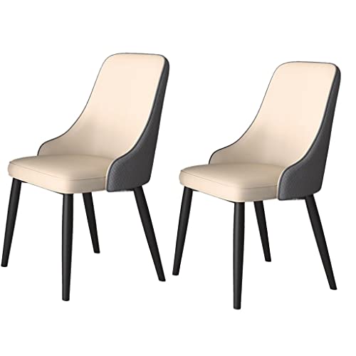 Kitchen Dining Room Furniture Chairs Kitchen Dining Chairs Set Of 2 Water Proof PU Leather Chairs with Black Legs Soft Padded for Living Room Bed