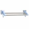 N/A Stainless Steel Double Bar Towel Rotating Towel Rack Bathroom Kitchen Wall Towel Rack Glossy Double Holder Stand Towel Hanger