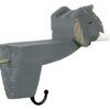 your castle Wall-Mounted Coat Rack with Shelf & Hooks, Safari Animals: Elephants, Wooden Animal Heads, Shelf: 46 x 8.5 cm/Hooks: 17 cm