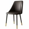 dining chair Kitchen Dining Room Furniture Chairs Dining Chairs Modern Leather High Back Padded Soft Chairs Leather Chairs With Black Metal Legs