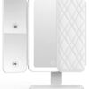 EASEHOLD Makeup Mirror with 64 Led Lights, Vanity Mirror with 2/3X Magnification, Adjustable Brightness Cosmetic Mirror, Touch Screen, USB Chargi