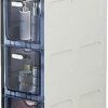 OPSREY Narrow Plastic Floor Bathroom Storage Cabinet Holder Organizer with Wheels, Multi-Purpose Storage Cabinet Unit for Living Room, Bedroom, K