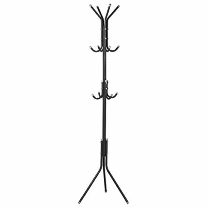 Ejoyous Floor Standing Hanger with 10 Hooks,Hat Handbag Hanger, Rack Tree Stand Clothes Bag Hanger Organizer, for Hallway Bedroom Home Office Coa