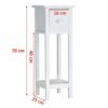 Ruication Pair of Bedside Table Storage Cabinet With 1 Drawer White Wooden Furniture Shelf Side Table Slim Tall Telephone Table Chest of Drawers