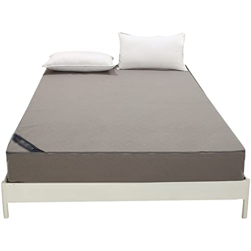 LIUZH Bed Hat Single-piece Bed Cover Latex Mattress Protection Bed Cover Zipper Bed Hat Pillowcase Three-piece Set (Color : D, Size : 150 * 200CM