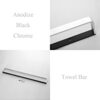 HIGOH Towel Racks, Towel Rail for Bathroom,Aluminum Towel Holder,Bathroom Towel Bar,Wall Mounted Hand Towel Holder,Fabric Hanger for Kitchen Hard
