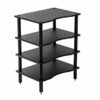 Monolith 4 Tier/Shelf Audio Stand - Black | Open Air Storage, Modular Design, Sturdy, Compatible with Bose, Polk, Sony, Yamaha, Pioneer and Other