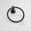 Towel Ring Bathroom Hand Towel Holder Contemporary Style Stainless Steel 304 Matte Black Bathroom Accessories