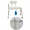 Bath Stools,Shower Chair Bath Seat Bench Height Adjustableportable with Armrest Backrest Aluminum Alloy for Elderly Pregnant Women Bathroom Toile