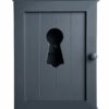 Dark Grey Key Cabinet - keyhole window