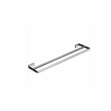 RSOCHS Stainless Steel Bath Towel Rack 60CM ，Foldable Wall Mounted Double Towel Holder，Polished 304 Stainless Steel Towel Shelf Shelf