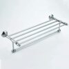 Bathroom Lavatory Towel Rack Towel Shelf with one Towel Bars Wall Mount Holder, Stainless steel rack