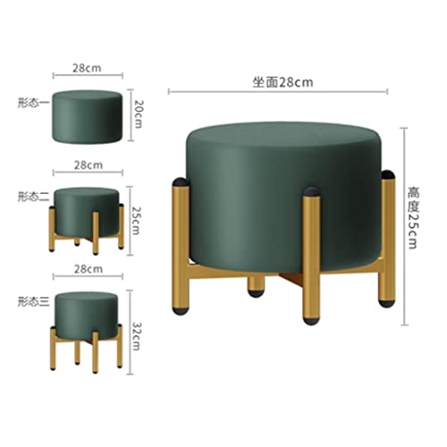 maozi Stool, Household Living Room Sofa, Round Stool, Multifunctional Small Bench, Soft Pier (Color : D, Size : Talla �nica)