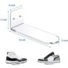 Srrrwunti 9 Pcs Clear Acrylic Floating Shelves for Wall Mount,Shoe Shelves Floating Sneaker Display Show Shelf