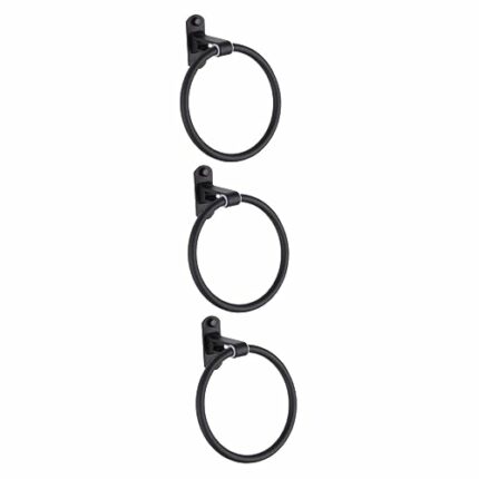 Towel Holder 3pcs Home Storage Holder Mount Round Metal Bathroom Wall Hanging Wall-mounted for Rack Ring Reliable Towel Hanger Accessory Hangers