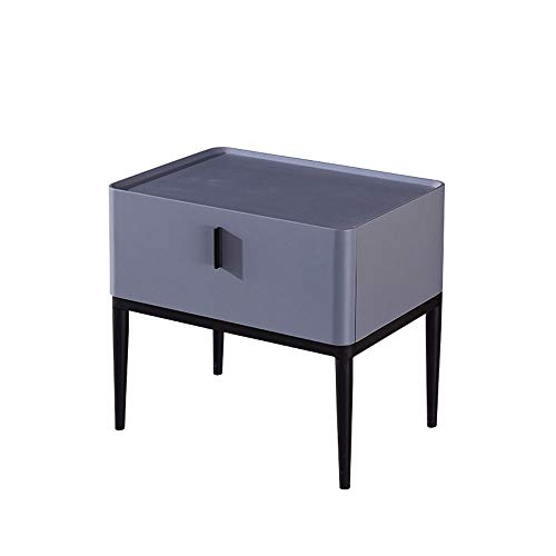LUKEO Nordic Bedside Table Leather Art Bedroom Bedside Cabinet Minimalist Mini Bedside Cabinet Italian Minimalist Locker