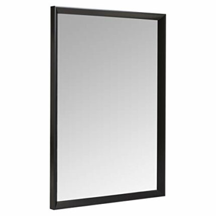 Amazon Basics Rectangular Wall Mirror - 50.8 x 71.1 cm, Peaked Trim, Black