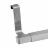 Fackelmann Extendable Towel Rail, Tea Towel Holder, Rail with Hook, Adjustable 20cm to 24cm, Stainless Steel, Silver