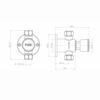 ENKI, Vision, BT4023, Chrome, Self-Closing Delay Action Shower Tap, Solid Brass Non-Concussive Shower Valve Tap, Push Button Bathroom Shower Valv