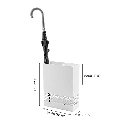 FBITE Umbrella Stands,Umbrella Holder Metal Rectangular Umbrella Stand Breathable Mesh Design Umbrella Holder for Entryway/Black B/30 * 13 * 40Cm