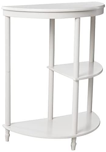Frenchi Furniture MH125-WH, Cherry Wood, White, 14.38 in x 26.6 in x 6.5 in