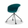 EYHLKM Case for Dining Chair, Study Chair, Fabric, Balcony, Leisure Backrest, Handrail, Metal, for Negotiations (Color : Argento)