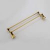 -Shelf,Towel Rack Towel Rail, Bathroom Accessories Oval Double-Bar Towel Rail, Bathroom Hardware Accessories,Surface Towel Rack Copper Gold