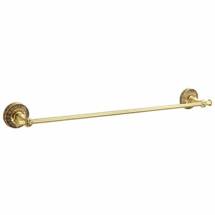 Towel Rack Wall Mounted Towel Holder Antique Copper Towel Bar Retro Single Pole Rustproof Chrome Surface for Bathroom Kitchen Shower