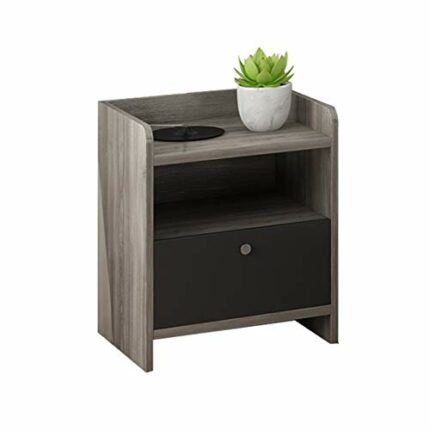 SDFGH and Simple Solid Wood Bedside Table, Creative Bedroom Bedside Table with Single Drawer Design