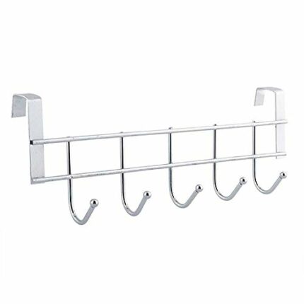 Schneespitze Stainless Steel Coat Rack Bathroom Rack Towel Hooks Kitchen Stainless Steel Hooks Wall Hook with 5 Hooks