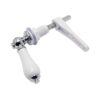 Ceramic Toilet Cistern Lever Flusher | Traditional Victorian Style | Real Ceramic White LOO Cistern Lever Flush Handle | WC Lavatory Flush | Chro