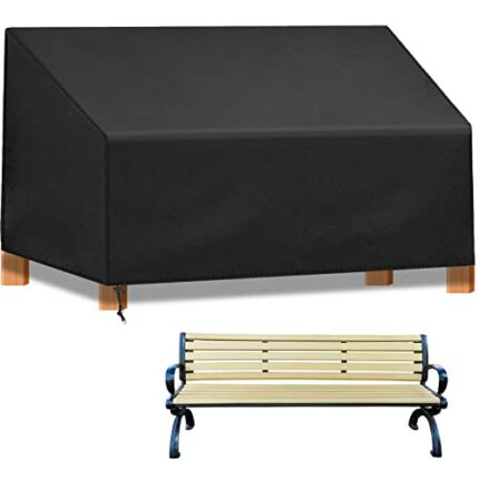 Aohcae 3 Seater Garden Bench Covers, Oxford Fabric Garden Chair Covers Waterproof Outdoor Furniture Covers Windproof Anti-UV Tear Proof Outside F