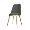 dining chair Kitchen Dining Room Furniture Chairs Water Proof PU Leather Dining Chairs With Metal Legs Soft Cushion Seat And Back For Office Loun