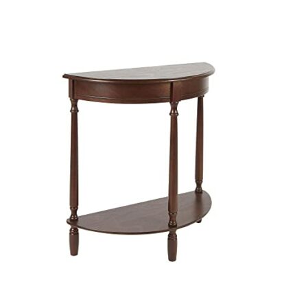 Decor Therapy Accent Table, Wood, Walnut, 28.25w 11.8d 28.25h