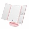 WEILY Vanity Makeup Mirror,1x/2x/3x Tri-Fold Makeup Mirror with 21 LED Lights, Adjustable Touch Screen Lighted Mirror Dressing Mirror, gift for w
