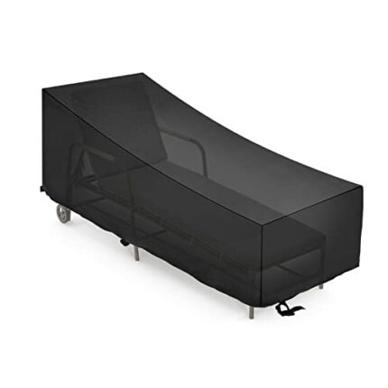 FlyLemon Garden Lounger Cover, Sun Lounger Protective Cover Waterproof, Windproof, UV-Resistant, (200 x 75 x 40/70 cm)