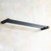 N/A Bathroom Double Towel Rack Storage Rack, Hanger Rack, Black Towel Rack, Stainless Steel Towel Rack - Towel Rack