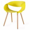 dining chair Kitchen Dining Room Furniture Chairs Dining Chairs Modern Simple PP Plastic Back Chair Beech Legs Leisure Chair Kitchen Living Room